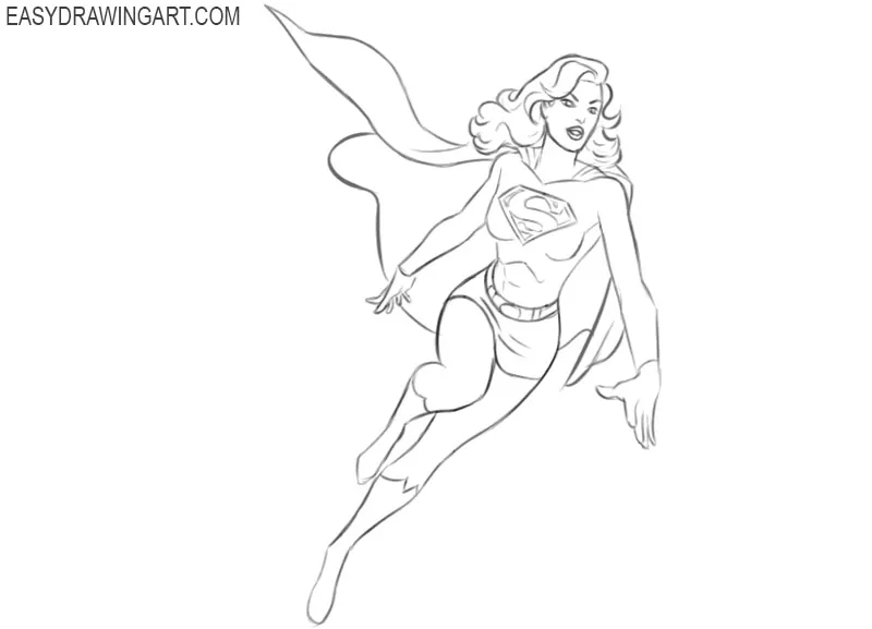 supergirl drawing pics