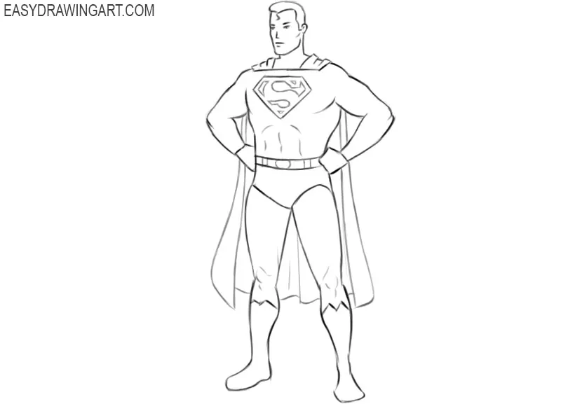 How to Draw Superman from DC Comics in Easy Step by Step Drawing Tutorial |  How to Draw Dat