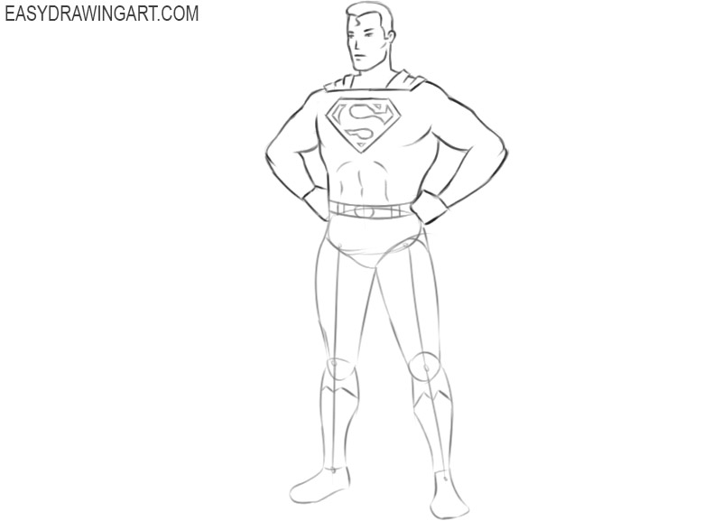 superman drawing easy