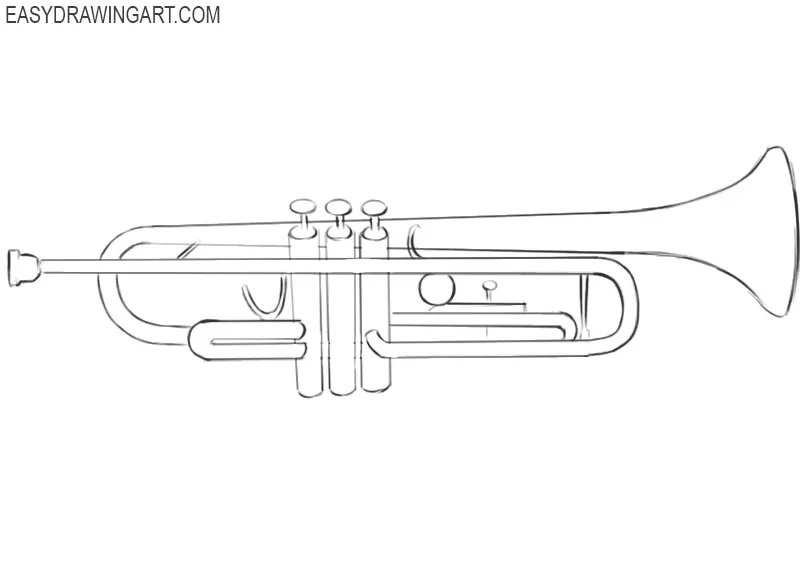 trumpet drawing easy