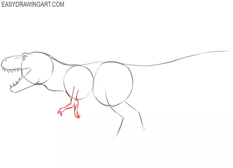 tyrannosaurus rex drawing easy