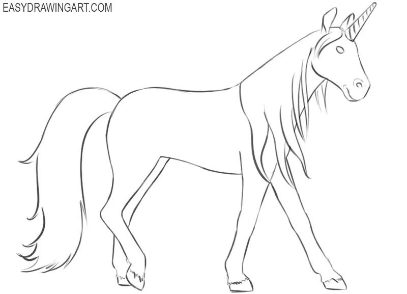 Sketch drawing of a unicorn. Watercolor illustration of a magical animal  Stock Photo - Alamy