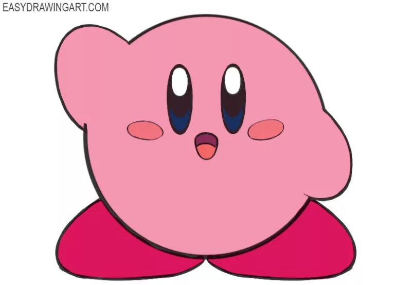 How to Draw Kirby Easy Drawing Art