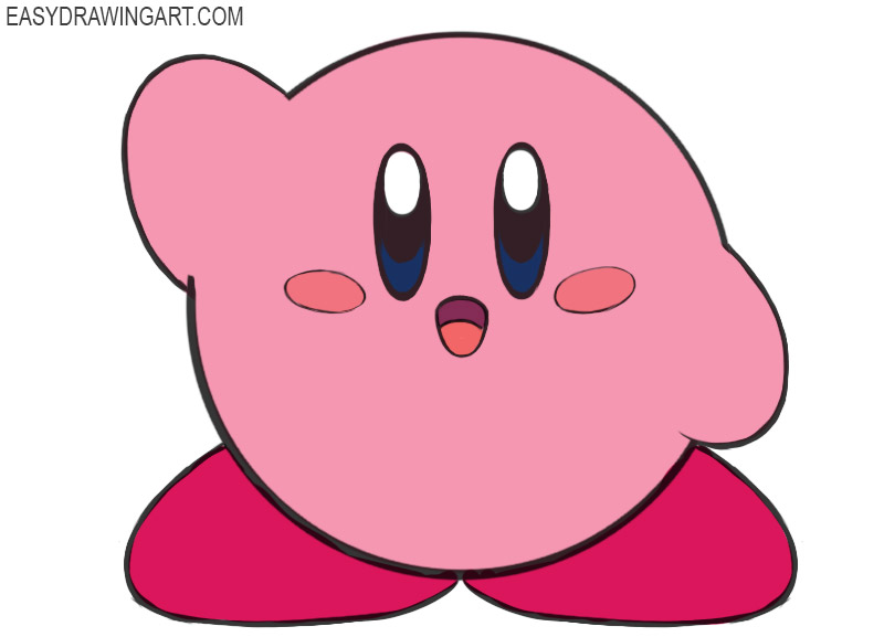 How to Draw Kirby - Easy Drawing Art