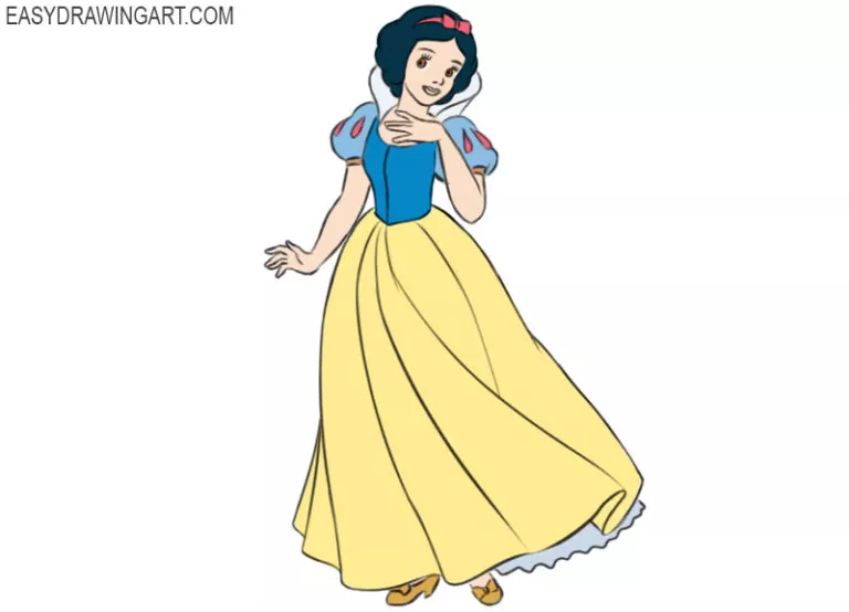 How to Draw Snow White Easy Drawing Art