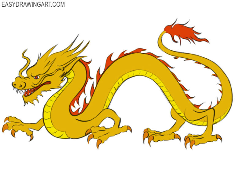 How to Draw a Chinese Dragon | Easy Drawing Art