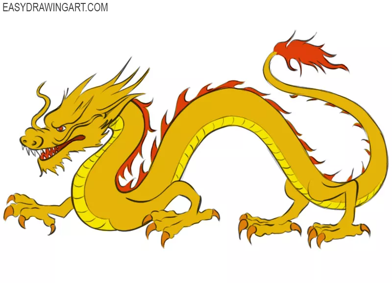 cute chinese dragon drawing