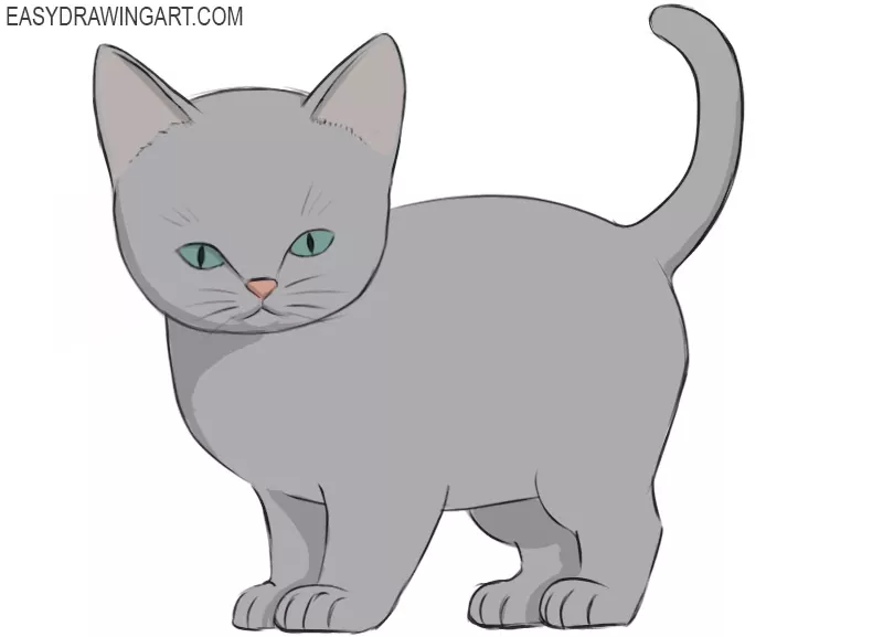 Easy Step-by-Step Cat Drawing for Kids Coloring Page | Easy Drawing Guides-saigonsouth.com.vn