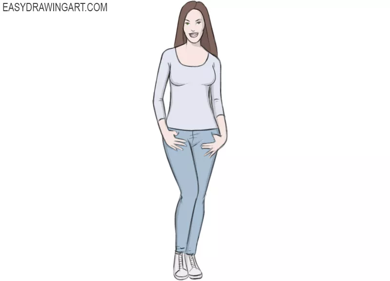 20 Easy Woman Drawing Ideas - How to Draw a Woman