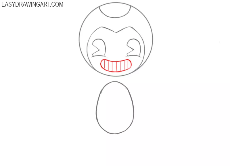 How to draw Bendy face