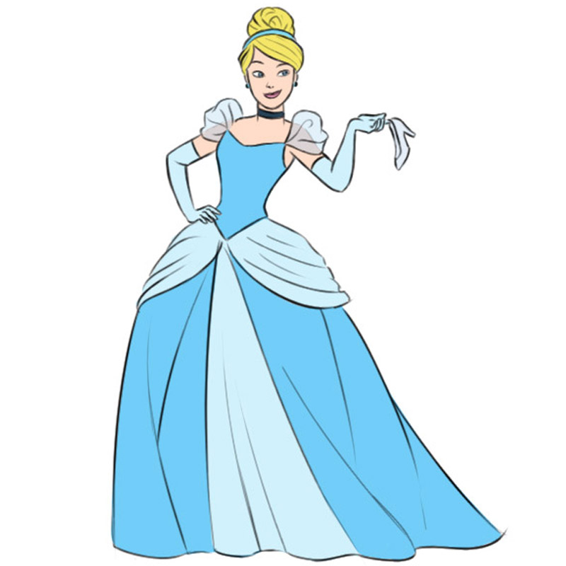 Cinderella dress drawing easy how to draw a dress S Pollen  shorts   YouTube