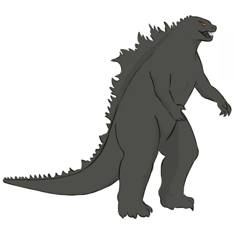 How to Draw Godzilla  Easy Drawing Art