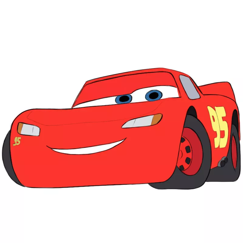How to Draw Lightning McQueen - Easy Drawing Art