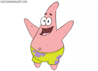 How to Draw Patrick Star - Easy Drawing Art