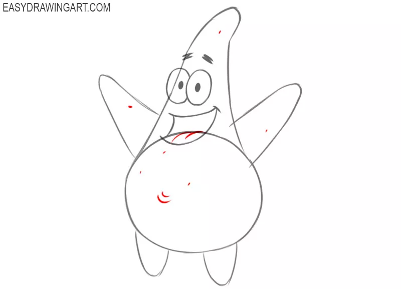 How To Draw Patrick Star Easy Drawing Art