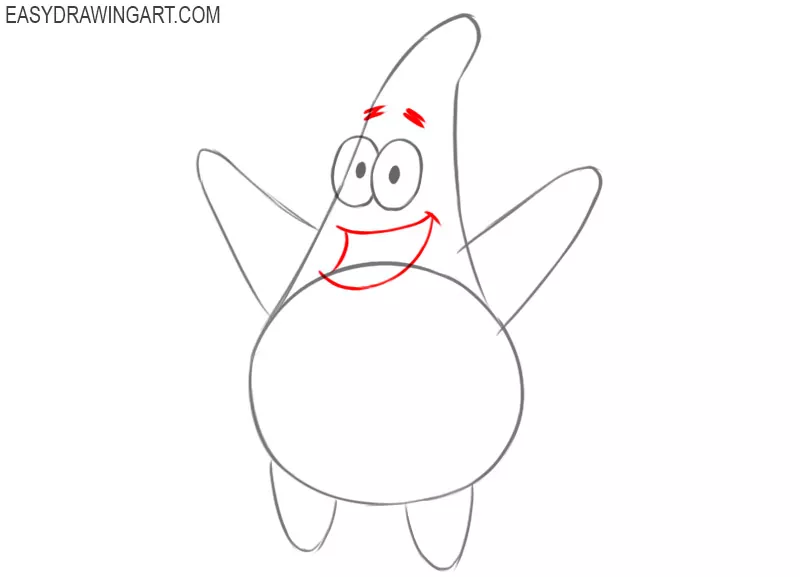 How to draw Patrick Star for beginners