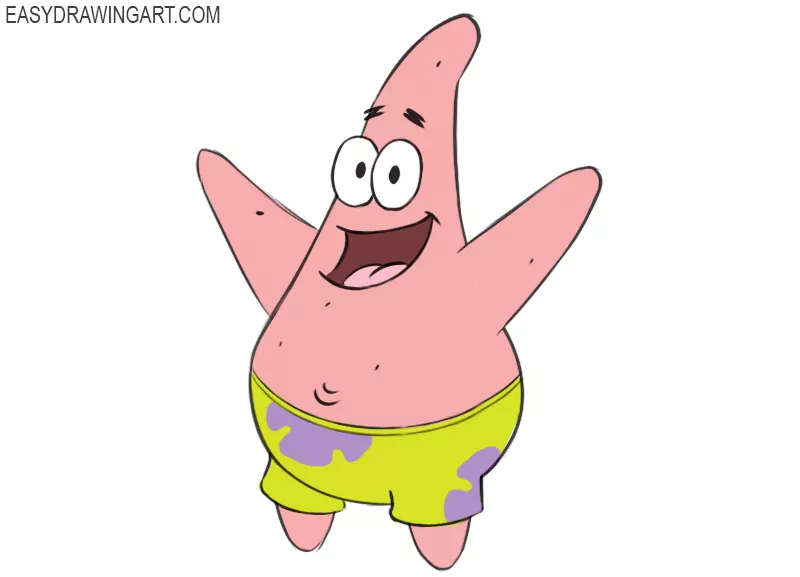 How to Draw Patrick Star Easy Drawing Art