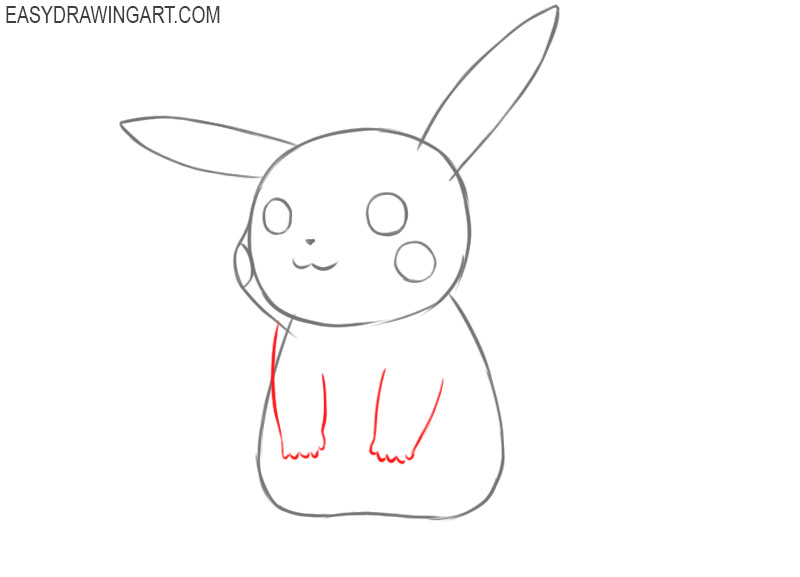 How to draw Pikachu from Pokemon