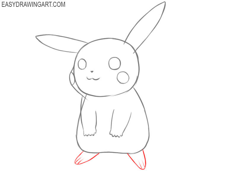How to draw Pikachu step by step