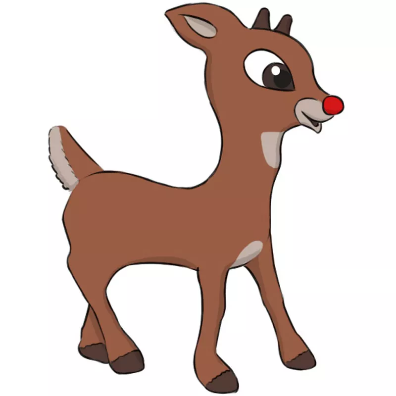 How To Draw a Cartoon Reindeer Easily | Quickdraw
