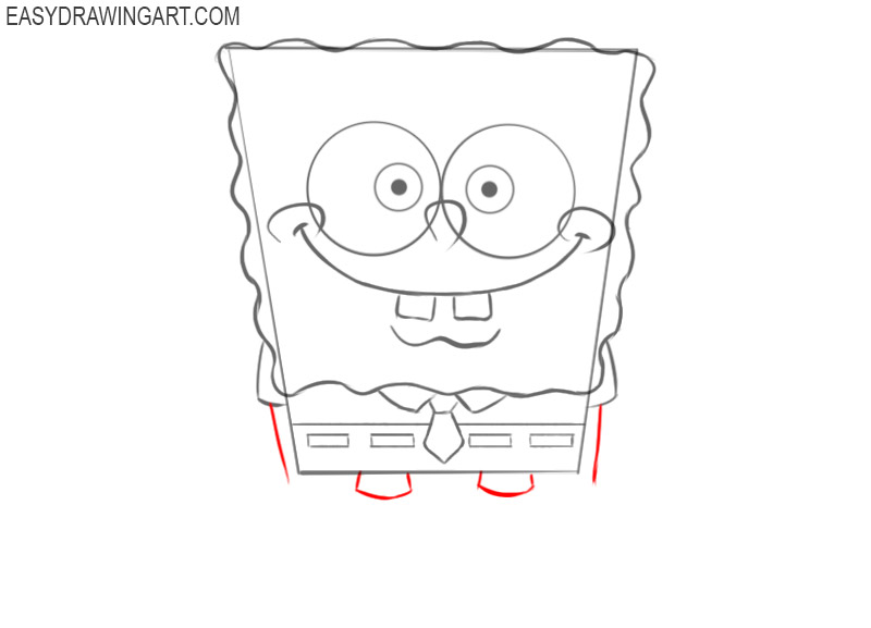 How to draw Spongebob Squarepants step by step