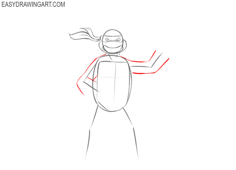 How To Draw A Ninja Turtle Easy Drawing Art