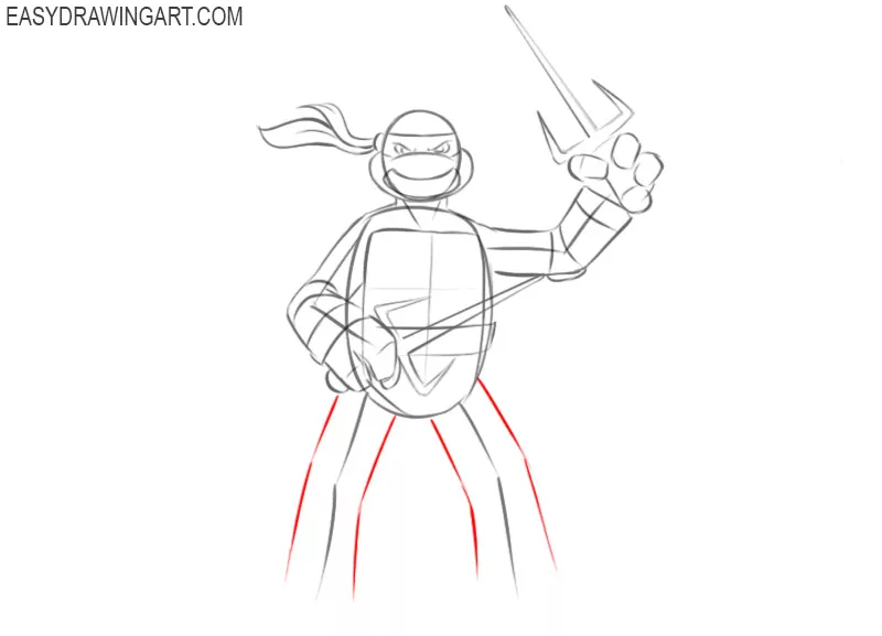 How to draw a Ninja Turtle easy