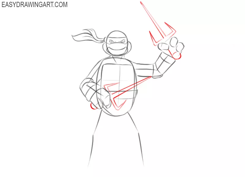 How to draw a Ninja Turtle for beginners