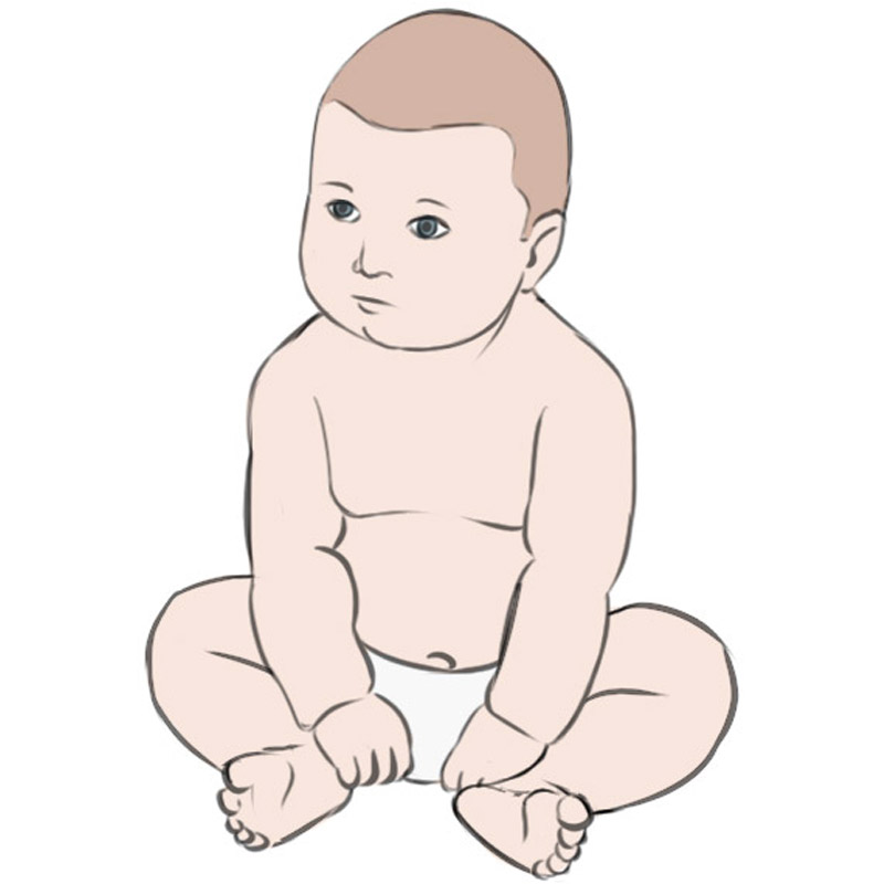Cute Sleeping Baby Drawing Simple Cartoon Stock Vector (Royalty Free)  552443047 | Shutterstock