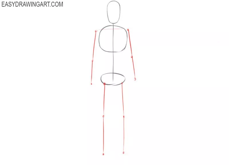 parts of body easy drawing