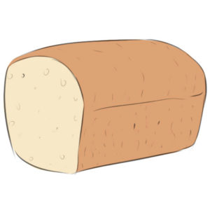 How to draw a bread