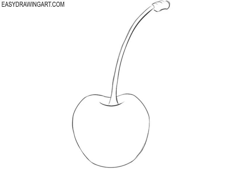 How to draw a cherry