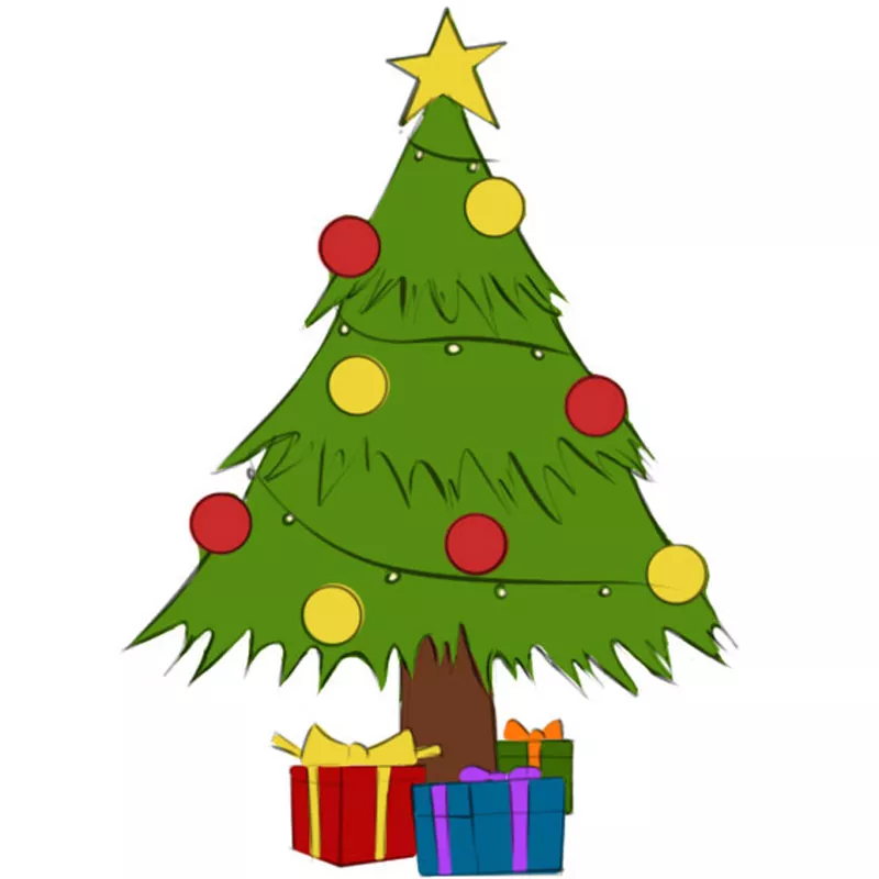 2,600+ Drawing Of The Pencil Sketch Christmas Tree Stock Photos, Pictures &  Royalty-Free Images - iStock