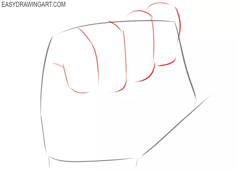 How to draw a clenched fist