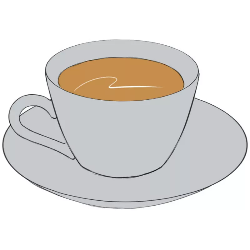 Cup Of Tea Drawing cutehanddrawnteacupwithletteringvector