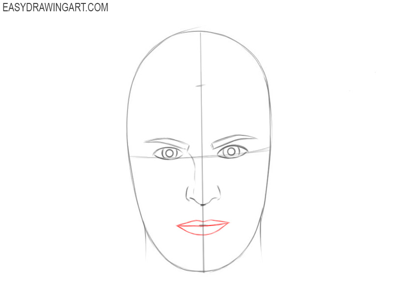 How to draw a face and head