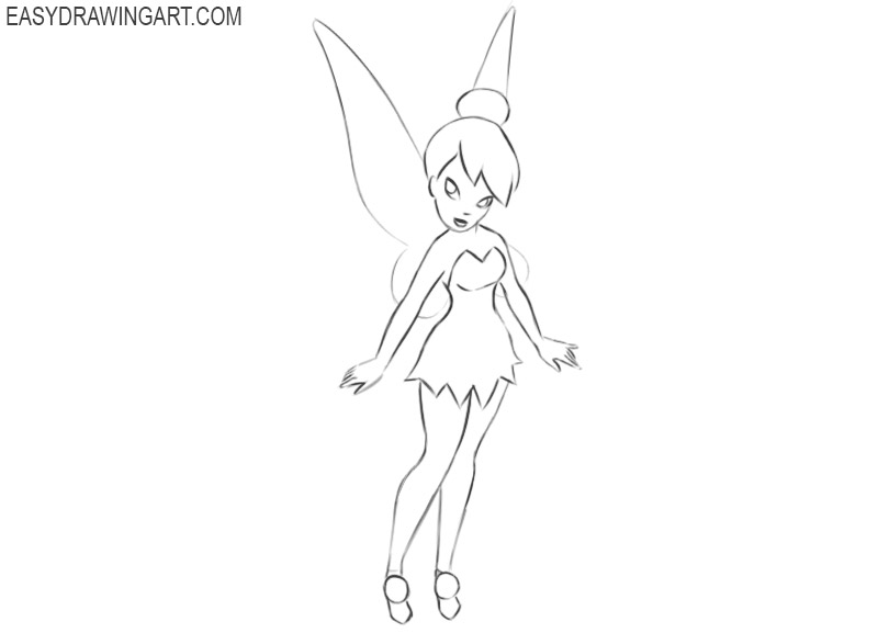 How to draw a fairy easy