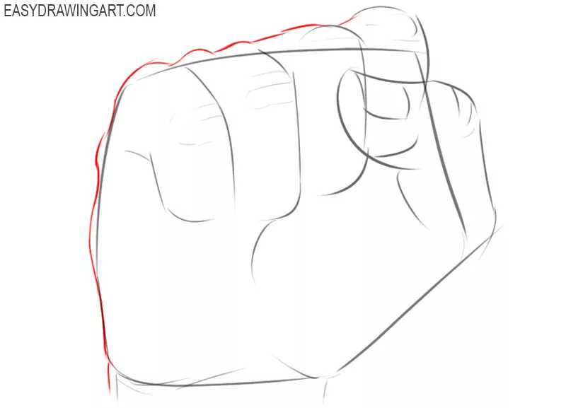 How to draw a fist for beginners