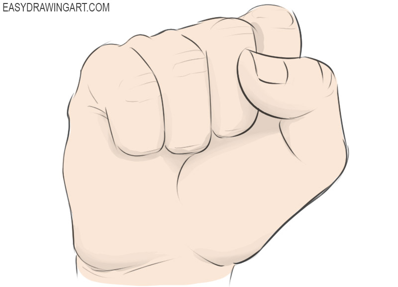 How to draw a fist