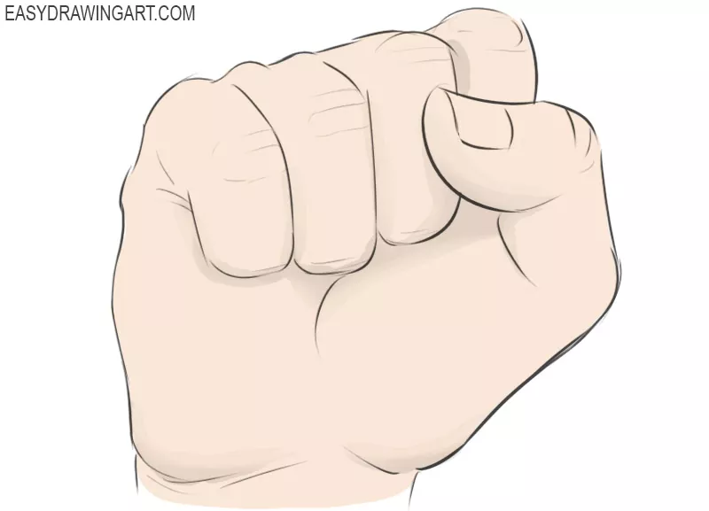 How to draw a fist