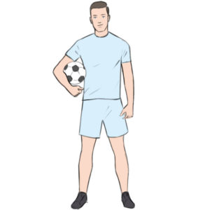 How to draw a football player