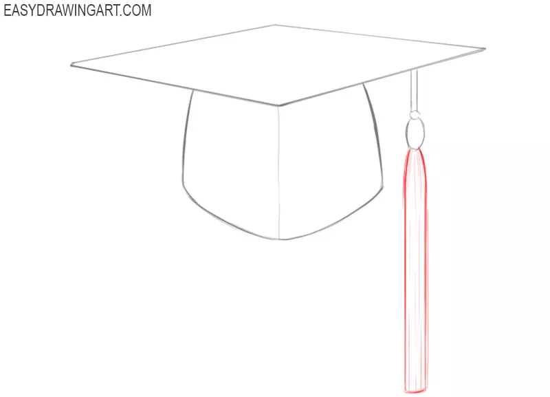 How to draw a graduation cap step by step
