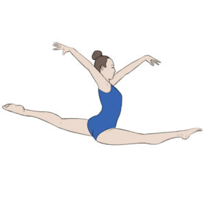 How to draw a gymnast