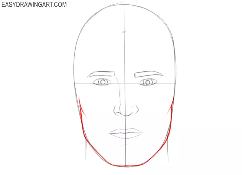 How to draw a head step by step