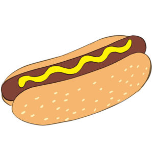 How to draw a hot dog