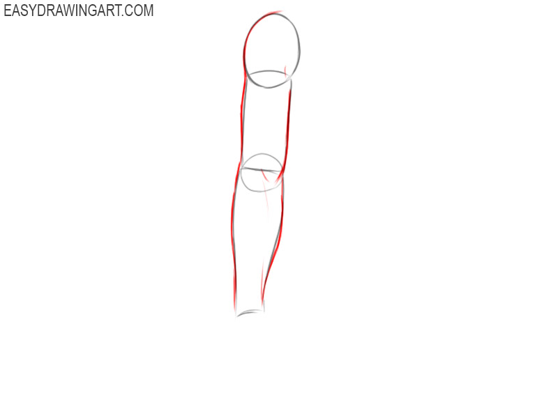 How to draw a human arm