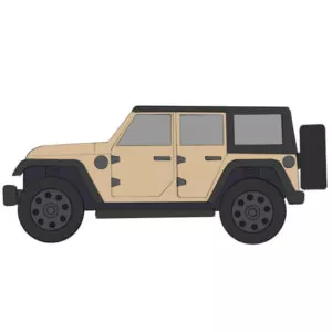 How to draw a jeep