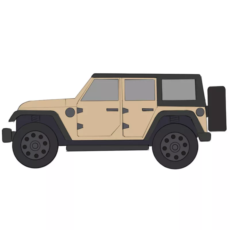 An Image Of A Jeep Is Drawn In Black And White Outline Sketch Drawing  Vector Jeep Drawing Jeep Outline Jeep Sketch PNG and Vector with  Transparent Background for Free Download