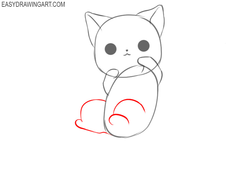 How to draw a kawaii cat easy