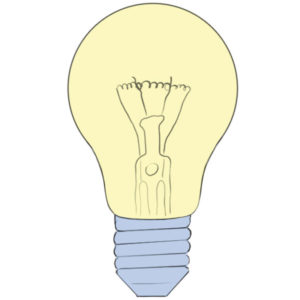 How to draw a light bulb